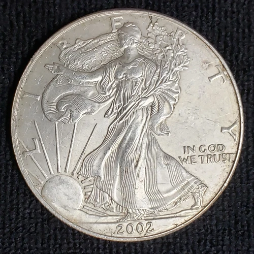 2002 American Silver Eagle 1 oz .999 Fine Silver Bullion Uncirculated