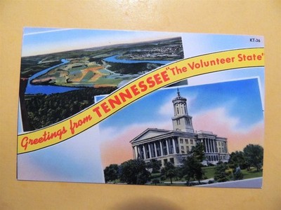 Greetings from Tennessee Volunteer State vintage postcard multiple views