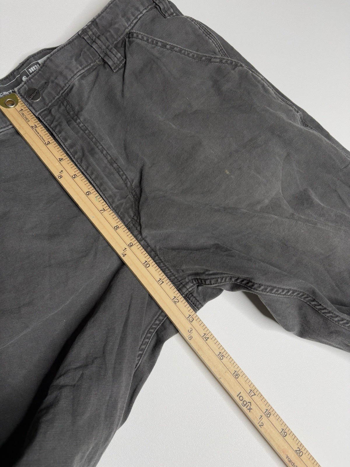 Carhartt Rigby Rugged Flex Canvas Relaxed Fit Pants 102291 306 Grey Mens 37 x 32 thumbnail 11