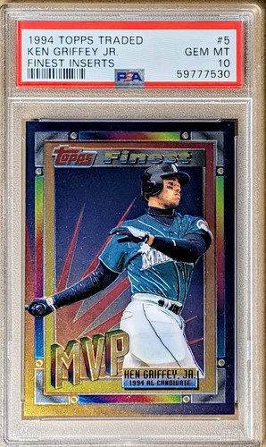 1994 TOPPS TRADED FINEST INSERTS #5 KEN GRIFFEY JR. PSA 10 - POP 29!! 🔥