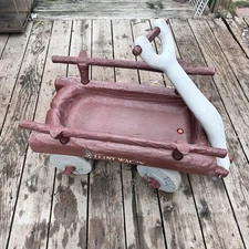 Flintstones Flint Wagon Vintage Ride On Toy 1970's Removeable Sides Small Crack