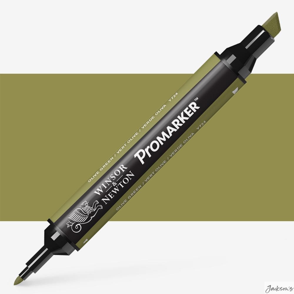 Winsor & Newton ProMarker Alcohol Marker Olive Green Y724 For Illustration