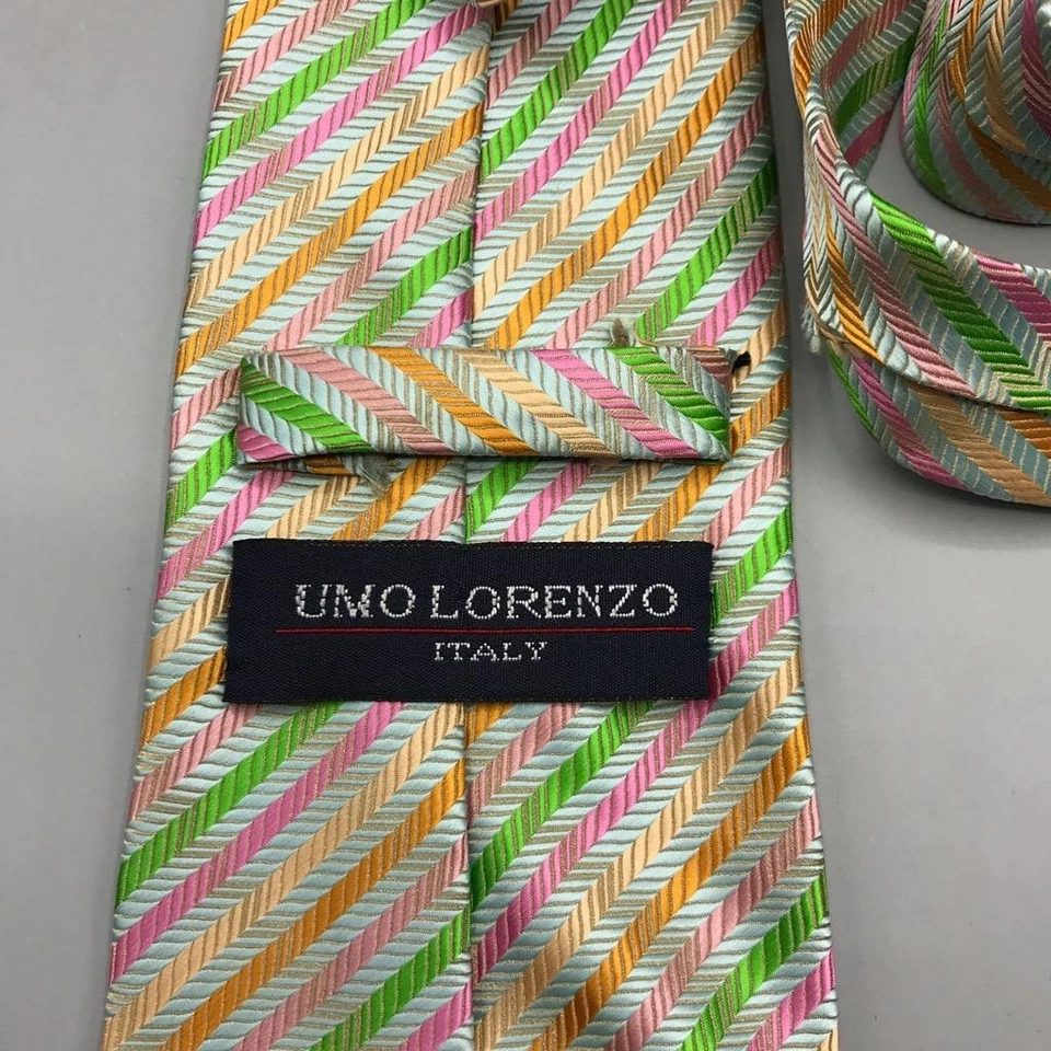Corbata ancha de poliéster Umo Lorenzo Italia 4" Foto 2 de 2