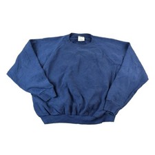 Vintage 1990s FOTL Blank Navy Crewneck Sweatshirt Men's XL