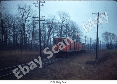 Duplikat Dia-LVT (Lehigh Valley Transit) C-G & Güterzug in Derton PA-1951