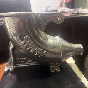 5 Lb Sausage Stuffer Cast Iron Double Plated with  Funnel metal stuffing bar