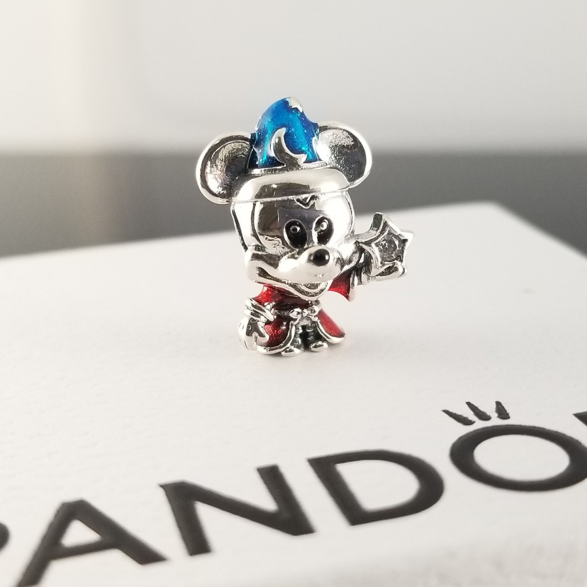 New PANDORA Disney Mickey Sorcerer Apprentice Fantasia Silver