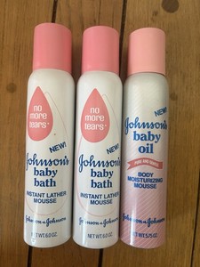 Vintage Johnson’s Baby Oil Body Moisturizing Mousse & Baby Bath Instant Lather