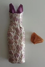Integrity Toys Enchanting in Amethyst Lady Aurelia Grey Brocade Cocktail Dress