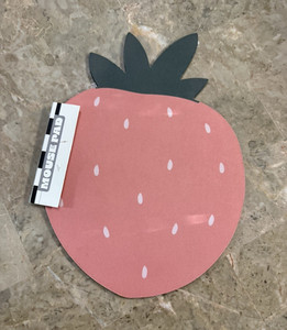Viva Strawberry Pictorial Mouse Pad Pink/Black Non-Slip 9.5 x 7 in
