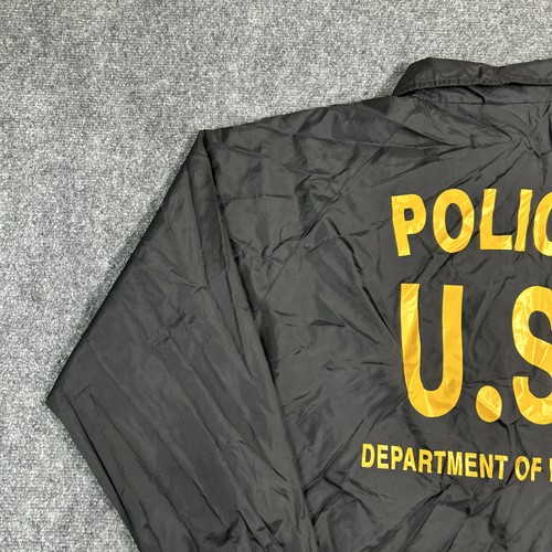 VTG Auburn Sportswear U.S. DOD Police Jacket | Sz L Black | Coach/Windbreaker - Picture 17 of 22