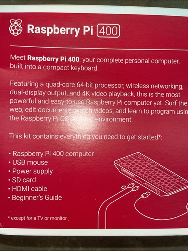 Raspberry Pi 400 Kit (microSD, Broadcom BCM2711, 1.80 GHz, 4GB, US layout)... - Afbeelding 3 van 4