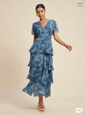 #ad #ad ADOR Floral Bloom Flowy Chiffon Tiered Maxi Dress #15814645 $49.00