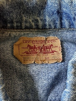 Vintage Levis Denim Jacket Vest Mens Medium Blue 70507-4890 90s