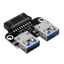 Motherboard USB3.0 19PIN / 20PIN Connector To 2 Ports USB 3.0 Female Adapter