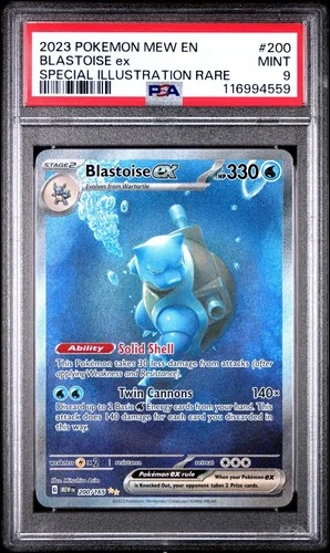Blastoise ex 200/165 PSA 9 Special Illustration Pokemon 151 Scarlet & Violet TCG