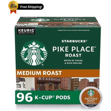 Starbucks K-Cup Coffee Pods, Medium Roast Hot or Iced Coffee, Pike 96 Keurig Pod
