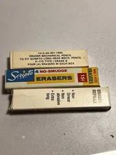 Vtg Scripto mechanical pencil eraser refills lot NOS no smudge USA extras