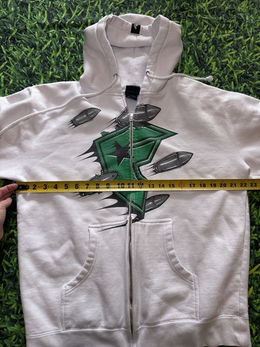 Famous Stars & Straps Sudadera con Capucha Para Hombre Talla L Blanca Suelta Patinador Y2K Retro Ropa de Calle - Imagen 12 de 21