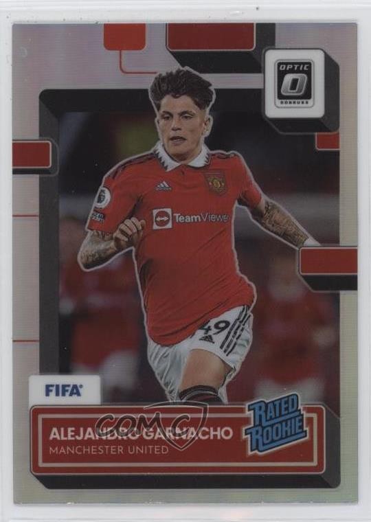 2022 Panini Donruss Rated Rookie Optic Holo Prizm Alejandro Garnacho #199 11p9
