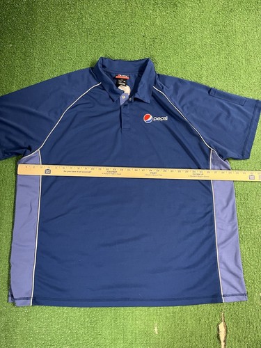 Aramark Men's Pepsi Polo Shirt Vintage Employee Uniform Blue 3XL Short Sleeve - Picture 8 of 11