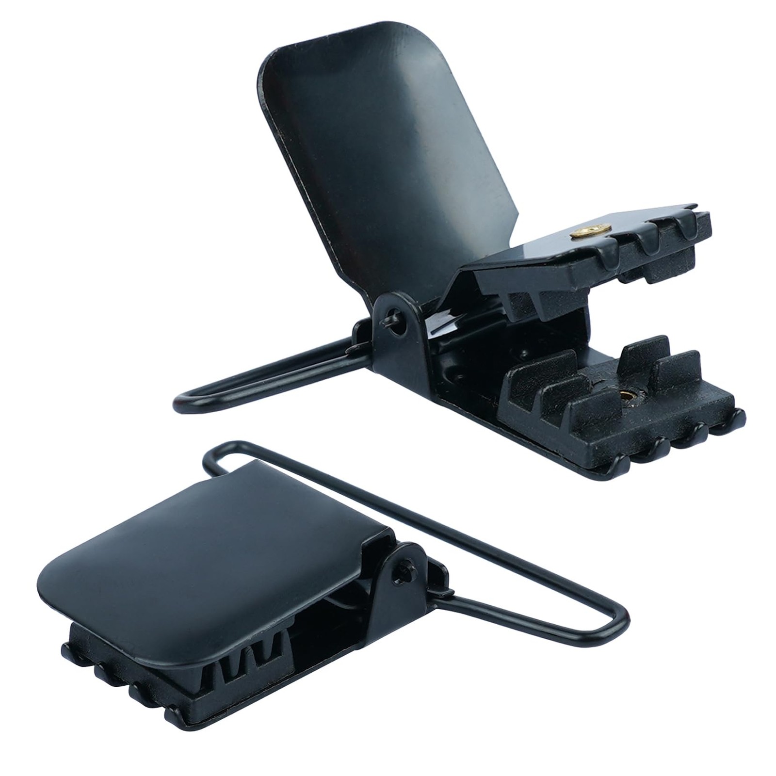 Suspender Clip Black Plated Heavy Duty Suspender Clip with Plastic Gripping T