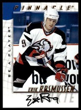 1997-98 Pinnacle Be a Player Autographs Erik Rasmussen Auto Buffalo Sabres #217