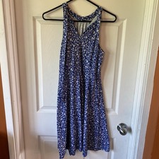 Women  s Small Unbranded Floral Blue Dress Sleeveless V Neck