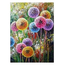 5D Diamond Crystals Dandelion New Canvas Art Paint by Numbers Kit Floral