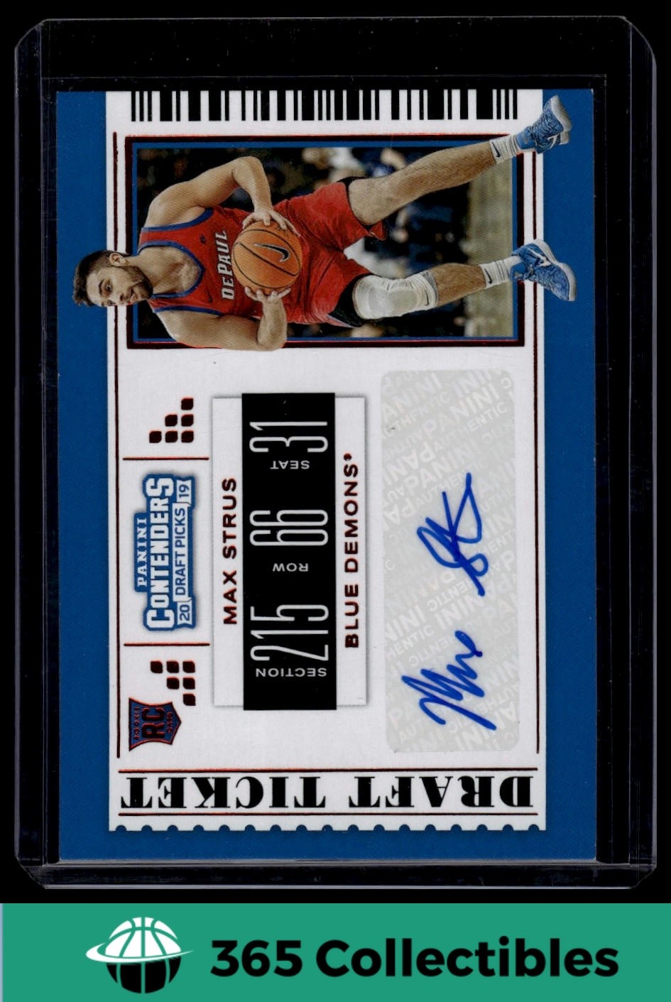 2019 Max Strus AUTO/RC - Panini Contenders Draft Picks #101 Basketball CAVS