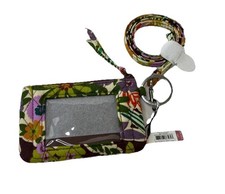 Vera Bradley Zip ID Case Lanyard Combo Evening Garden Brand New