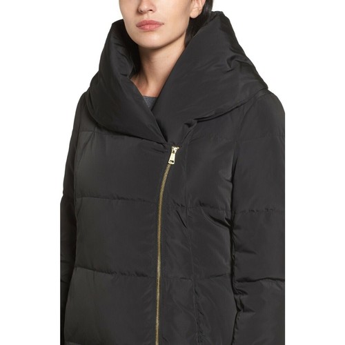 Abrigo de plumas y plumón asimétrico exclusivo para mujer Cole Haan negro XS precio de venta sugerido por el fabricante 300 USD - Imagen 2 de 8