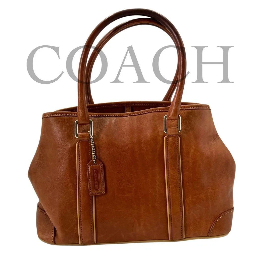 バッグ Coach Vintage Handbag Tote 11330 Brown Coach Vintage