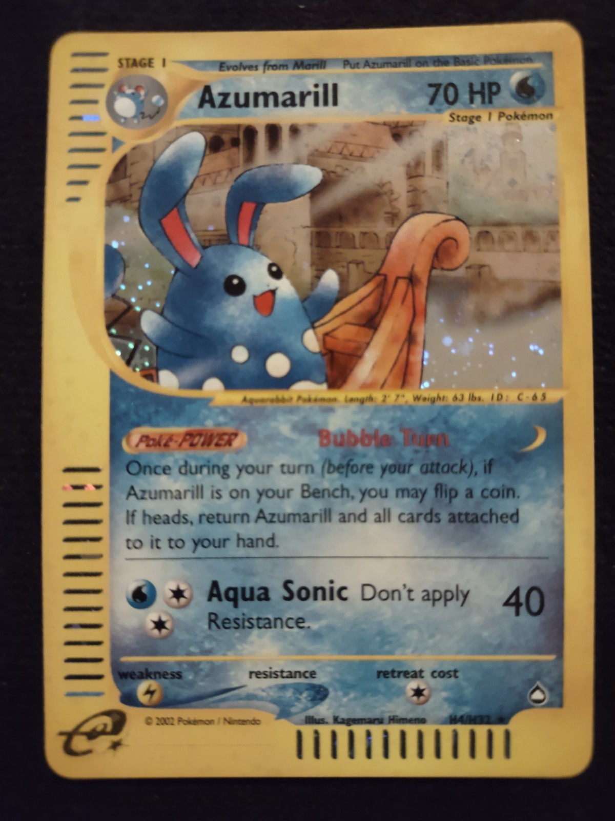 Azumarill H4/H32 Pokemon Trading Card Game eCard Aquapolis Near Mint TCG NM
