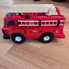VTG 1996 Tonka No 5 Ladder Firetruck Red Plastic Toy Vehicle Rotating Ladder
