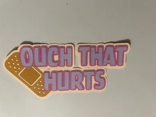 Ouch That Hurts Bandaid Scrapbook Title Handmade Paper Pieced Die Cut
