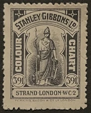 Cinderella Stamp Stanley Gibbons Colour Chart Slate Black No.99