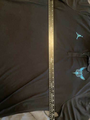 Nike Air Jordan Charlotte Hornets Dri Fit Polo Golf Shirt Schwarz Größe XXL Tall - Bild 4 von 6