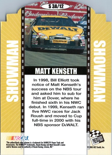 2004 Press Pass Matt Kenseth Showman Insert #S 3A/12 L👀k! - Picture 2 of 2