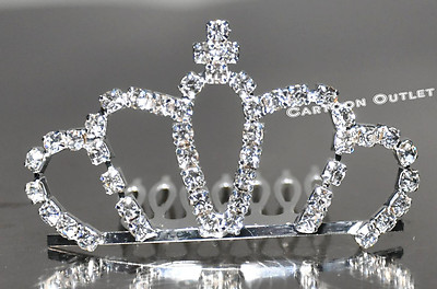 12 PC BRIDAL HAIR CLIP CROWN TIARA WEDDING PROM RHINESTONES  display picture 3