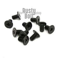 M3 x 5mm, Phillips Wafer Flat Head Screws, Black, Computer, Laptop, Machine