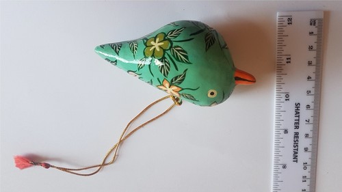 Papier Mache Birds Hand Painted Hanging Ornament 3 Different Designs - Picture 5 of 9