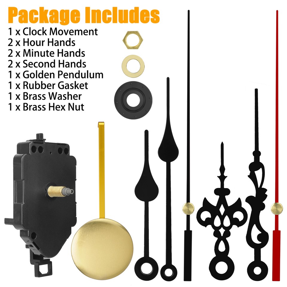 Replacement Quartz Clock Movement Mechanism DIY Repair Kit Tool Parts w ...