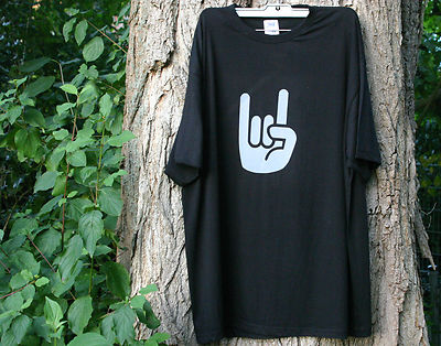 Rock,Metal,heavy,t-shirt,shirt,Hand,Gruß,Herren,Rocker,XL,gruss,mettal,Siebdruck