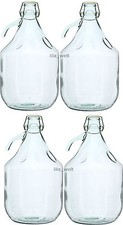4 STÜCK Gärballon Glasballon Weinballon Ballon Flasche 5L mit Bügelverschluss
