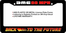 Back To The Future DMC 88 Mph Custom Designed License Plate Frame