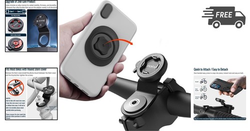 Bike Phone Mount Handlebar Clamp Universal Aluminum MTB Road Cycling Mobile H... - Photo 2 sur 11