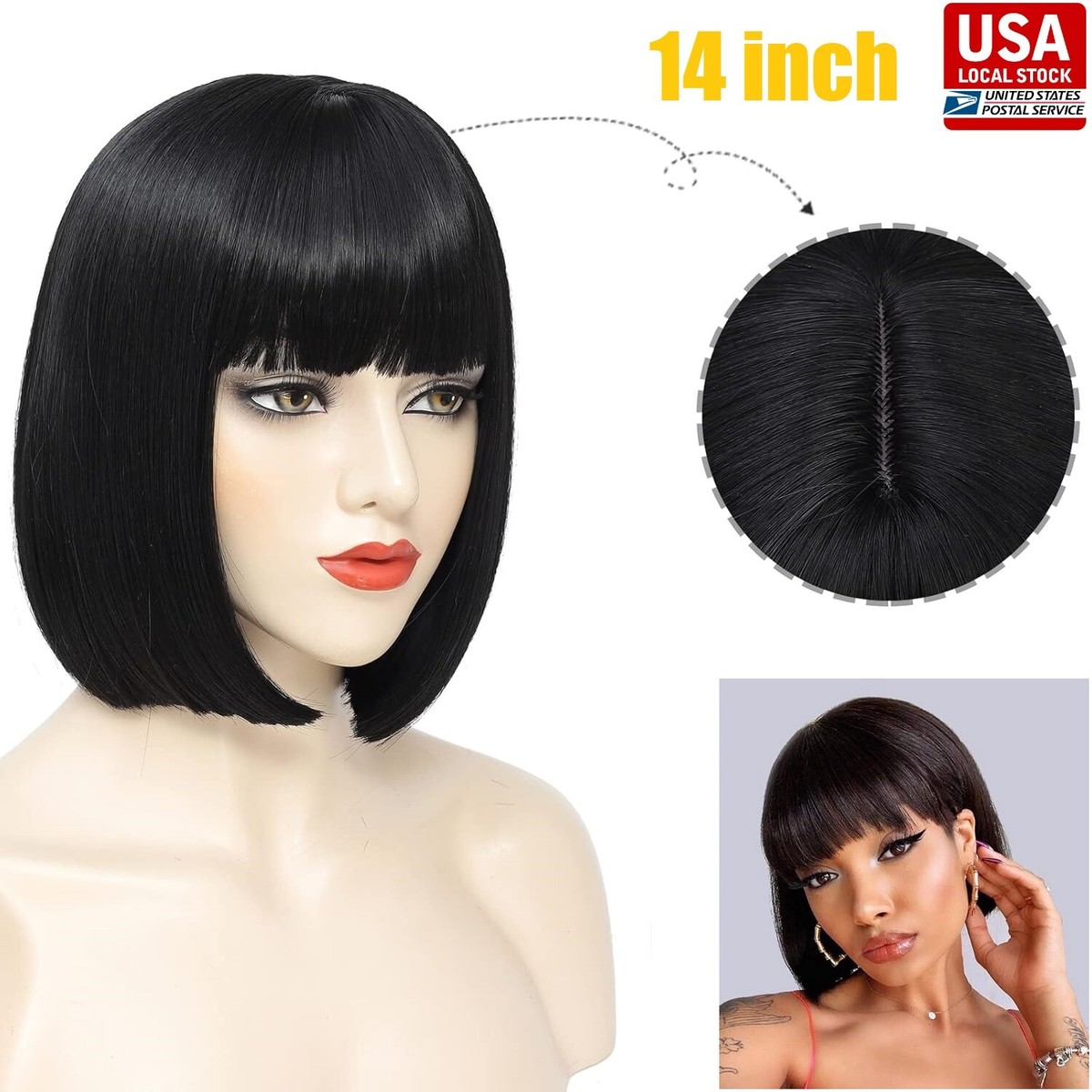 NEW Straight Bob Synthetic Heat Resistant Wig S9380e39301a84c0fb9daa13530f60  main image 4