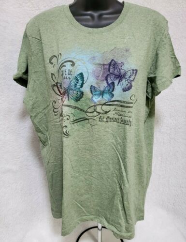 Sonoma Womens Shirt Top Blouse Size XL X Large Multicolor Butterfly