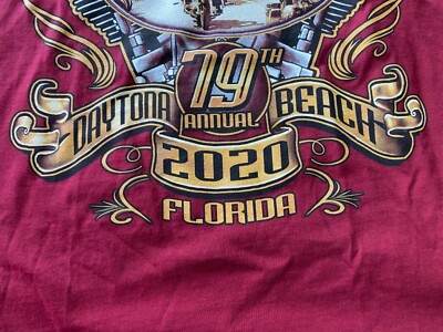 T Shirt Bike Week Daytona 2020 Beach79th Biker Sun Harley Burgundy